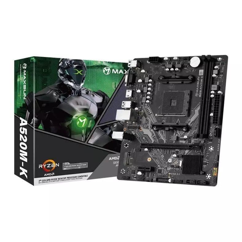 Placa Mae Maxsun Challenger A520M-K DDR4 Socket AMD AM4 M-ATX Chipset AMD A520, MS-CHALLENGER-A520MK