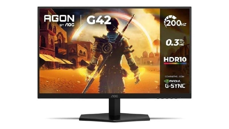 Monitor Gamer AOC AGON G42 27" 200Hz 0,3ms IPS HDR10 NVIDIA G-Sync 27G42HE
