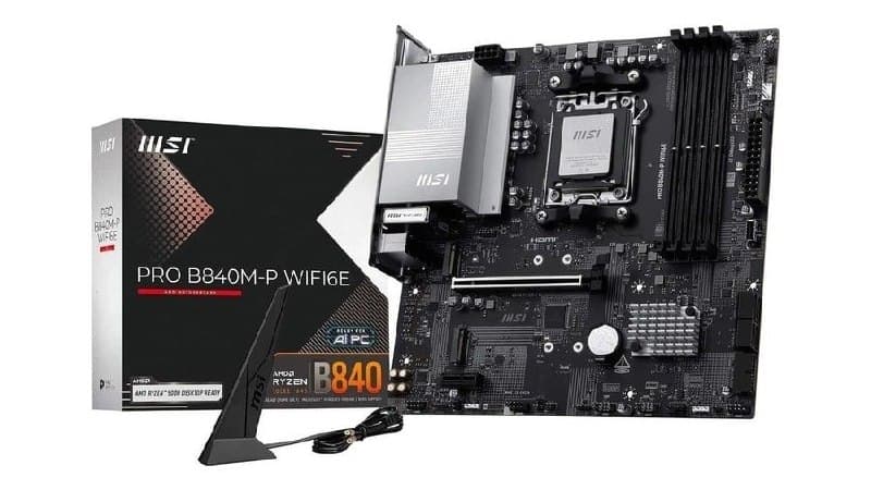Placa Mae Msi Pro B840m-P Wifi6e Amd Ryzen Am5 Ddr5 Matx M.2 Nvme Hdmi - B840m-P