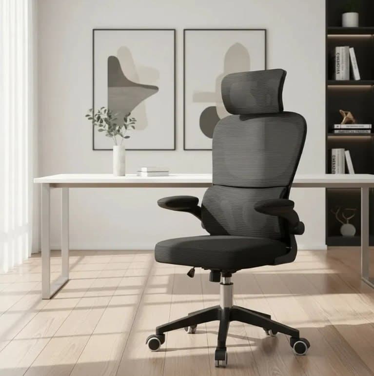 Cadeira Escritório Ergonômica Giratória com Apoio Lombar da Python Fly