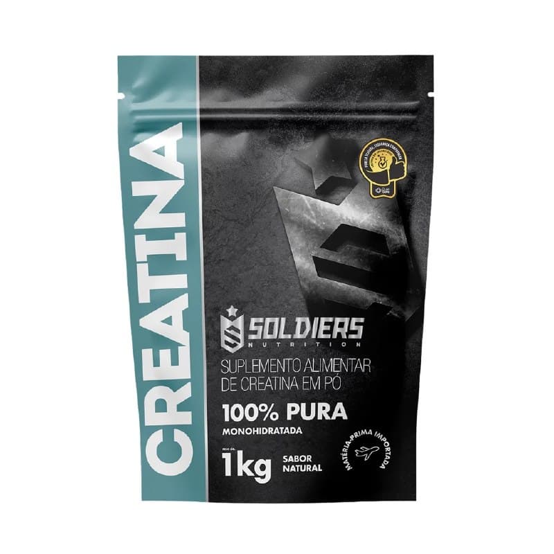 Creatina 1KG Monohidratada em Pó 100% Pura Importada - Soldiers Nutrition
