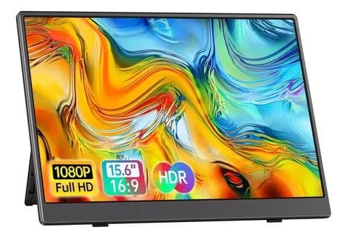 Monitor Portátil 15.6'' Tela Externa Hdr Ips 1080p Ultrafino Preto 127/220v