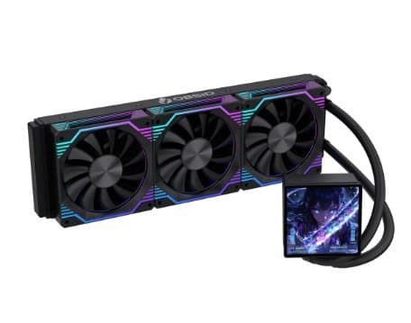 Water Cooler Obsid Lcd 360mm Tela Magnético Intel Amd Preto