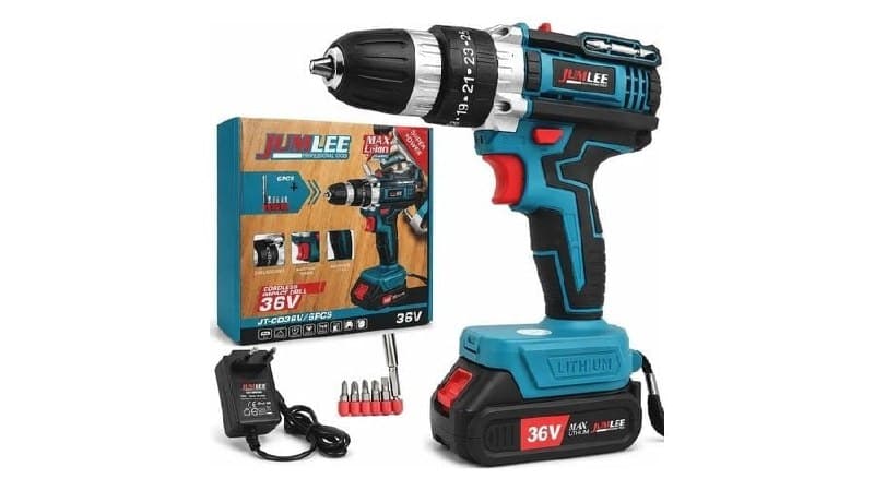 Parafusadeira E Furadeira À Bateria 36v Sem Fio Bivolt Azul-celeste 50hz/60hz 127/220v Azul-celeste 127/220v 50hz/60hz