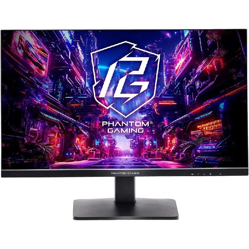 Monitor Gamer ASRock Phantom 27"", QHD, 180Hz, 1ms, IPS, FreeSync Premium, HDR 400, DisplayPort e HDMI, Preto PG27QFT1B