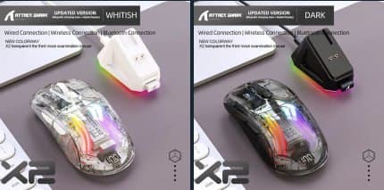 Mouse Gamer Sem Fio Attack Shark X2 Pro Com Dock Rgb Black