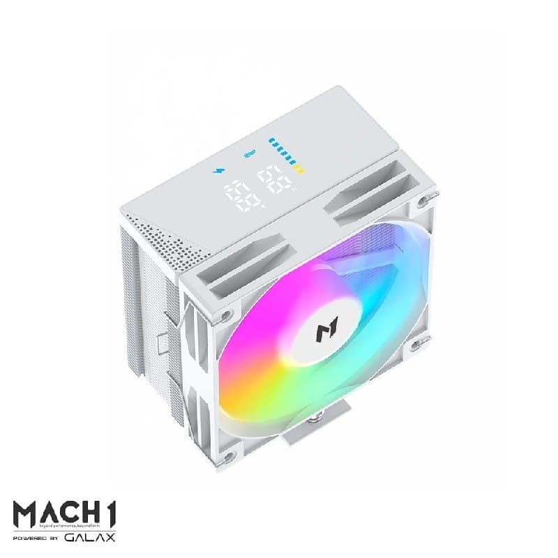 Air Cooler MACH1 ECHO DIGITAL, ARGB, AMD e Intel, 120mm, Branco - P50i WH DIG ARGB