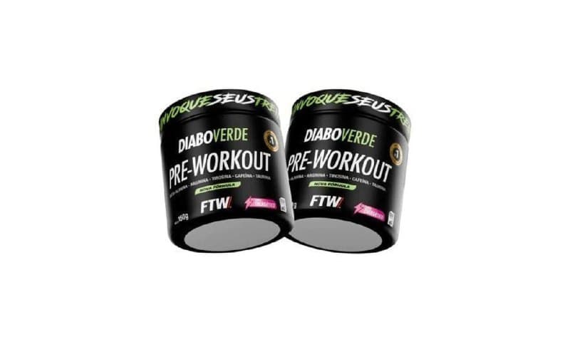 Kit 2x Pré Treino Diabo Verde Pre-Workout 150g - FTW