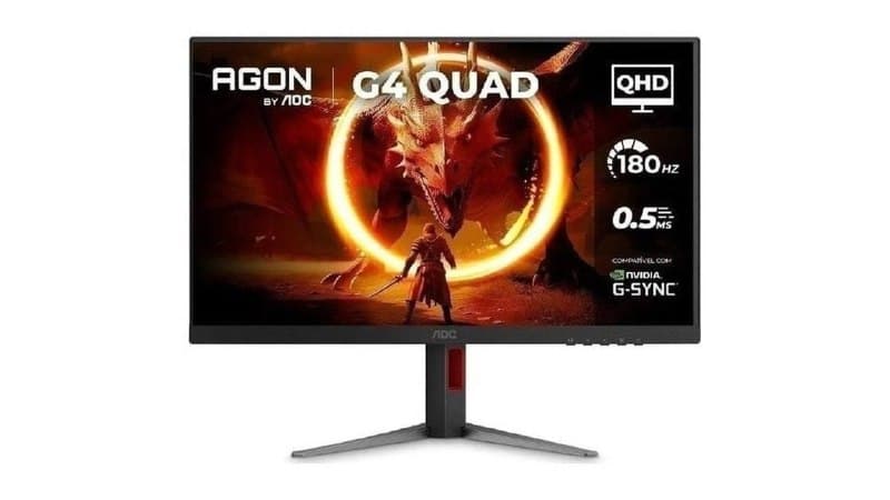 Monitor Gamer AOC AGON Quad 27" QHD 180Hz 0,5ms IPS HDR10 Base Ajustável Q27G4F