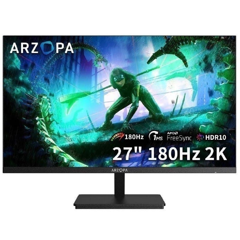 Monitor Gamer ARZOPA M1RC, 27" 2K QHD 180Hz IPS, 1ms, 115% sRGB, USB-C, HDMI, Display Port
