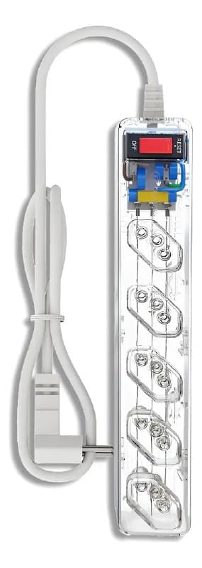 Filtro de Linha Clamper iClamper Energia 5 Tomadas, com DPS e Proteção contra Raios e Surtos Elétricos