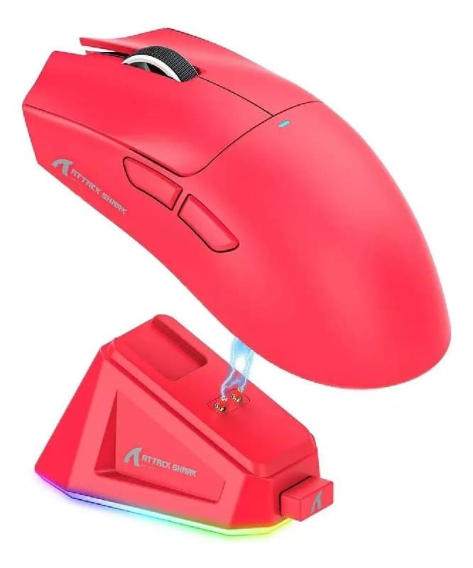 Mouse Gamer Sem Fio Attack Shark X11 Com Base