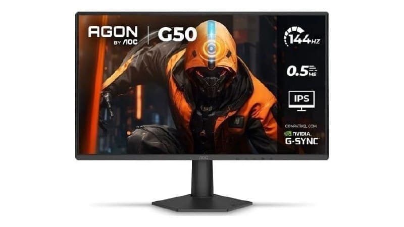 Monitor Gamer Aoc Agon G50 24 144hz 0,5ms 24g50f Preto