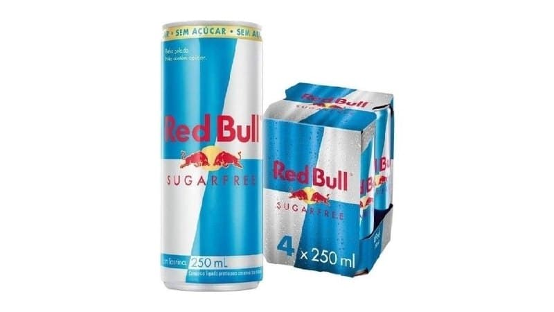 Kit com 4 Energético Red Bull Sugar Free 250ml