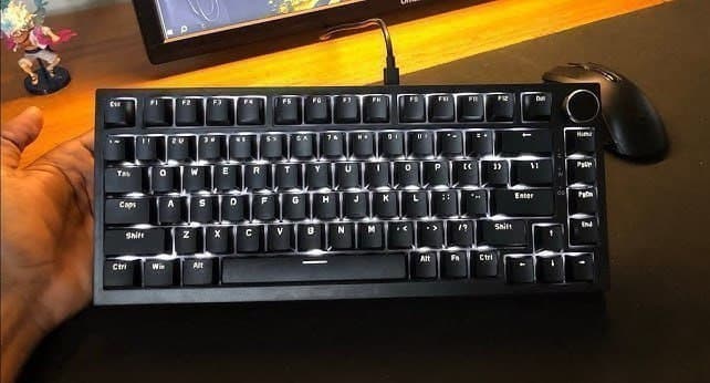 Teclado Mecânico Ajazz Ak820 Com Fio Preto Inglês Us