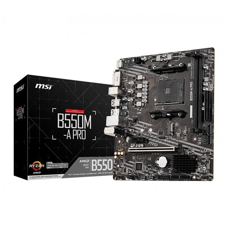 Placa Mãe MSI B550M-A PRO, DDR4, Socket AMD AM4, mATX, Chipset B550, MSIB550MAPRO